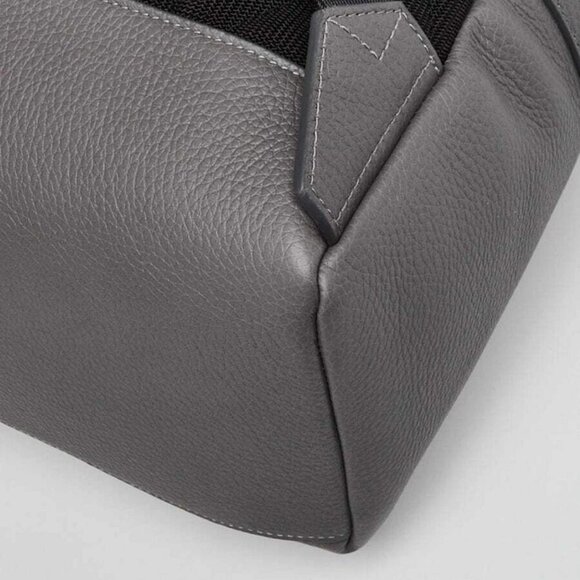 Burberry Grey Leather Embossed Abbeydale Backpack Bag - Picture 6 of 12